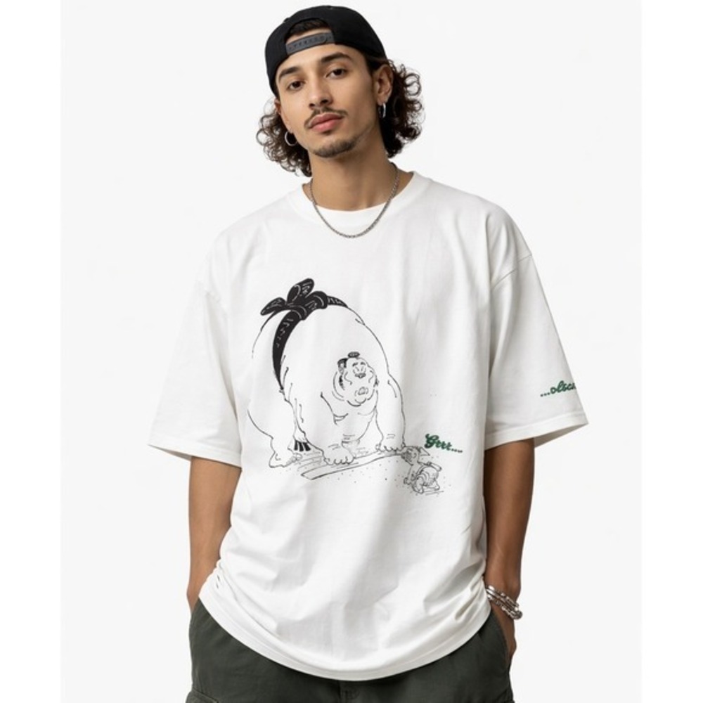 VTG Grolsch‎ Premium Lager Sumo Graphic T-Shirt Mens XL White Vintage Beer Promo